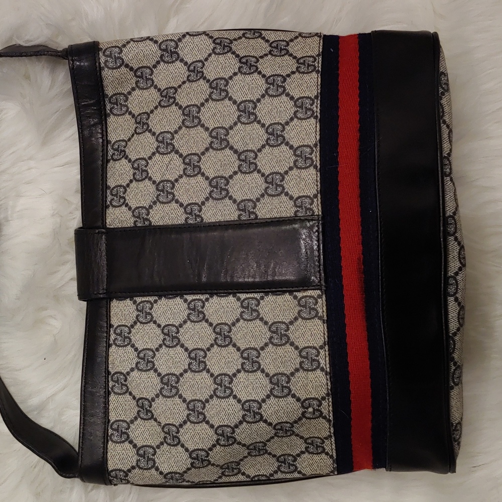 Authentic Vintage Gucci GG Monogram Supreme Web Blondie Britt Ophidia Bucket - Picture 5 of 11